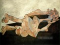 Frau couchee sur fond cachou 1938 kubist Pablo Picasso